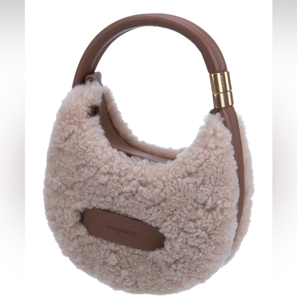 Songmont Leather Trimmed Shearling Mini Bag